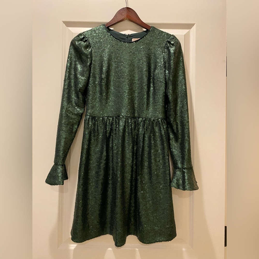 Gal Meets Glam Green Sequin Dress
